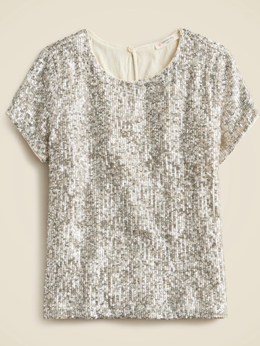 J.Crew Crewcuts Little Girls Gold Short-sleeve sequin top Size 4-5